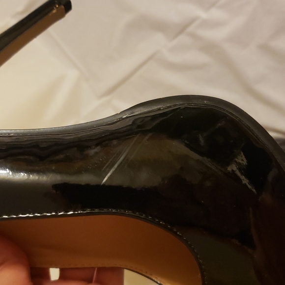 Steve Madden Blk Patent Leather Platform Heels 10 - Picture 5 of 5